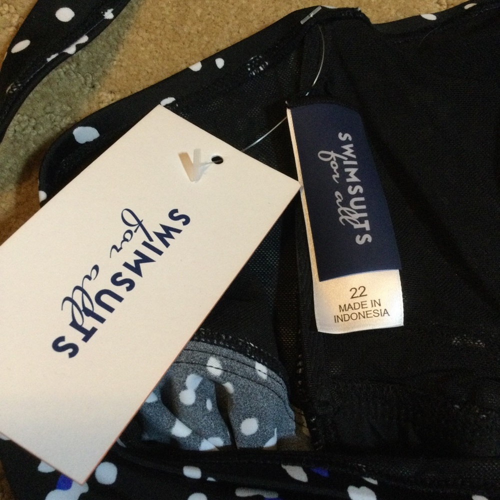 Swimsuits For All NWT V-Neck Twist Tankini Swim Top, 22 - Picture 8 of 9